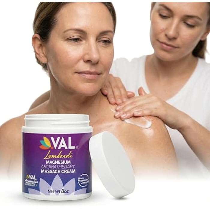 VAL Magnesium Aromatherapy Massage Cream 8oz | Zechstein Magnesium + MSM + Organic Oils | Fast Absorbing | Non-Greasy | Joint & Muscle Relief | Paraben-Free | Made in USA - Image 3
