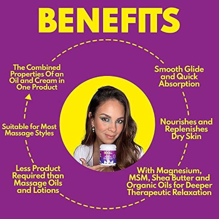 VAL Magnesium Aromatherapy Massage Cream 8oz | Zechstein Magnesium + MSM + Organic Oils | Fast Absorbing | Non-Greasy | Joint & Muscle Relief | Paraben-Free | Made in USA - Image 4
