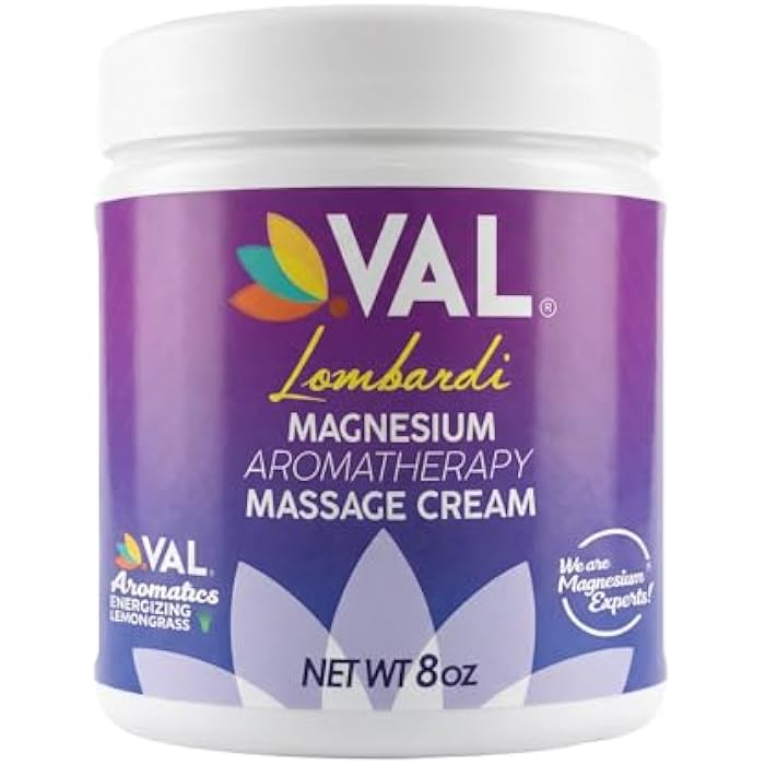 VAL Magnesium Aromatherapy Massage Cream 8oz | Zechstein Magnesium + MSM + Organic Oils | Fast Absorbing | Non-Greasy | Joint & Muscle Relief | Paraben-Free | Made in USA - Image 1