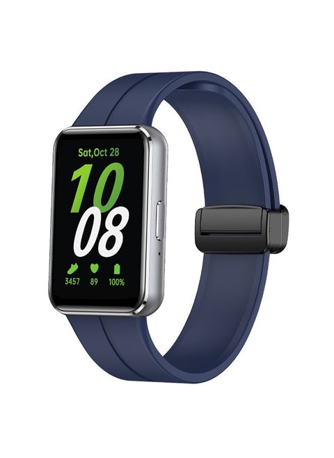 Suitable for Samsung Fit 3 Magnetic Folding Buckle Silicone Watch Strap