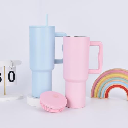 CYNVEXA Tumbler with lid and Straw 1200ML Cup Stainless Steel Vacuum Insulated Tumbler for Water, Iced Tea or Coffee 1.2L Office Gym Travelling (40 - Oz - Retro Mint) - Image 3
