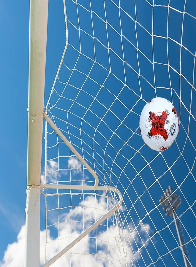 RASCO Professional Soccer Ball, Size 5, White and Red Design, Nylon Wound Construction - Image 5