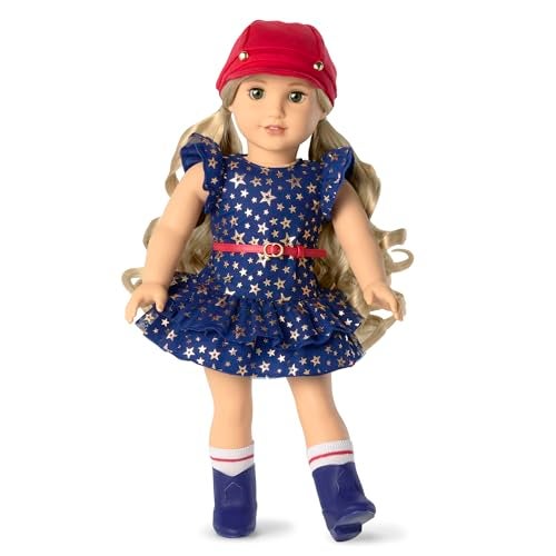 American Girl Team AG Navy Dress Set 18 inch Doll Clothes with Hat and Boots, Red, White, and Blue, 5 pcs, Ages 6+ - Image 2