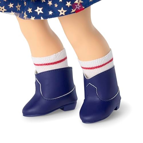 American Girl Team AG Navy Dress Set 18 inch Doll Clothes with Hat and Boots, Red, White, and Blue, 5 pcs, Ages 6+ - Image 5