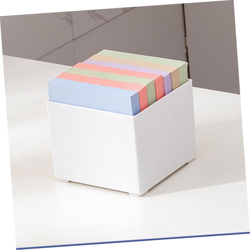 Plastic Desktop Notepad Holder Organizer with Compartments for Office School Memo Papers Storage Box - Image 4
