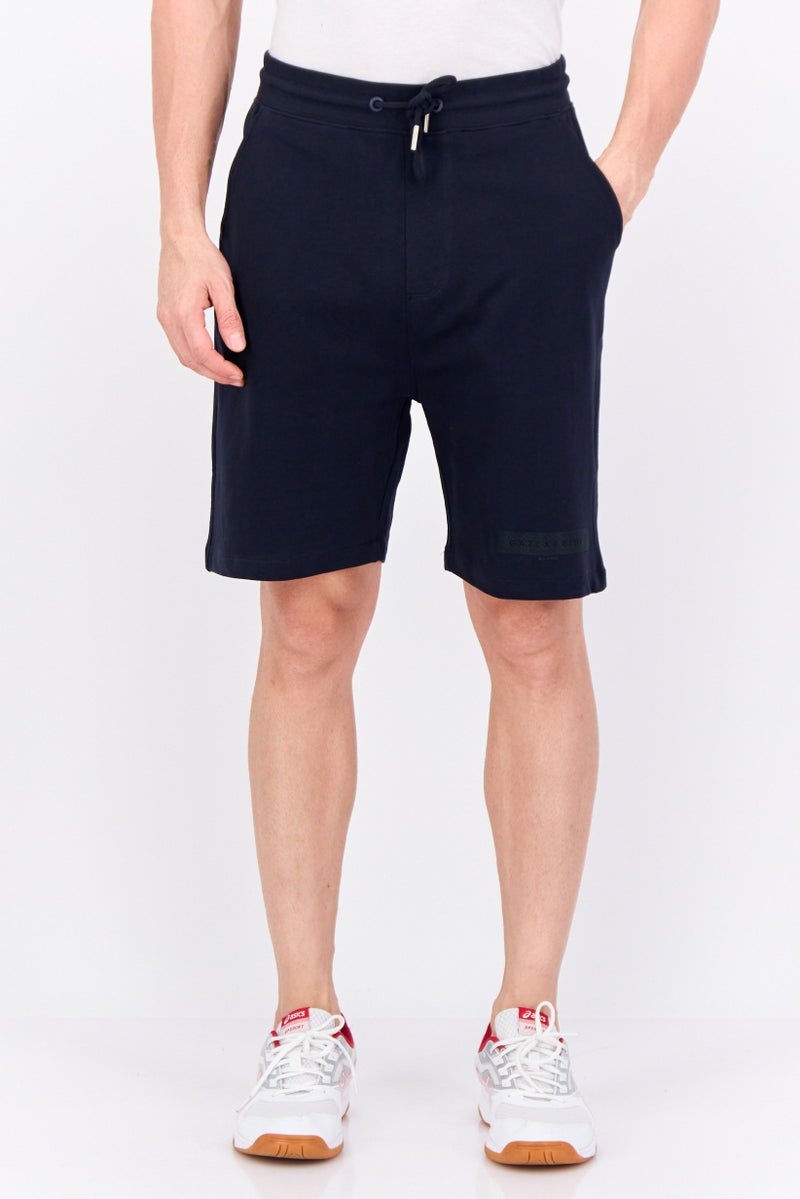 Gazzarrini شورتات أساسية للرجال بشعار العلامة التجارية، كحلي - Image 1