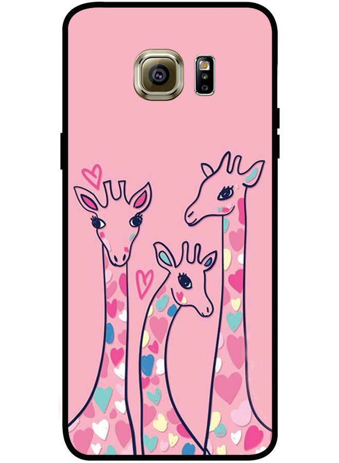 Protective Case Cover For Samsung Galaxy S6 Edge Smart Series Printed Protective Case Cover for Samsung S6 Edge Three Girrafe