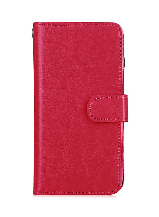 NIBEMINENT Protective Wallet Case Cover For Apple iPhone 7 Plus Red  - Image 2