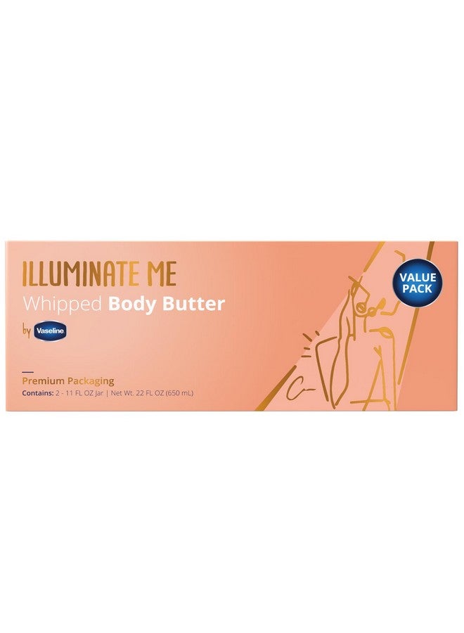 فازلين لوشن فازلين - زبدة الجسم Illuminate Me، زبدة الشيا المخفوقة التي تم إنشاؤها بالتعاون مع النساء ذوات البشرة السمراء لبشرة مشرقة ومتوهجة، لوشن مرطب للبشرة شديدة الجفاف، معطر، 11 أونصة (عبوة من قطعتين) - Image 2