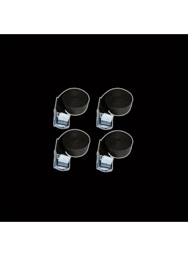 Heavy Duty Quick Release Luggage Straps 2m High Strength Cargo Straps Black - Image 1