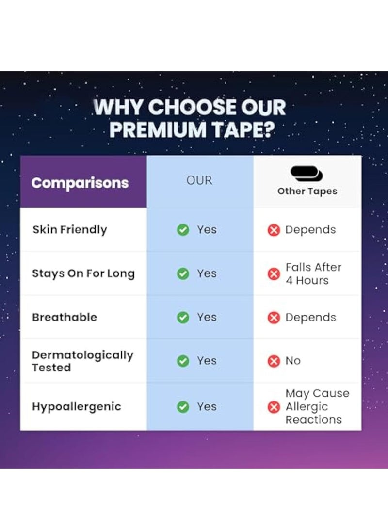 30Pcs Pack Sleep Tape Patch, Hypoallergenic Breathable Tape, Closed Mouth Patch, Breathing Patch, Micropore Tape, Pain Free Removal, Latex Free & Gentle On Skin, Medical Grade No Irritation - Image 5