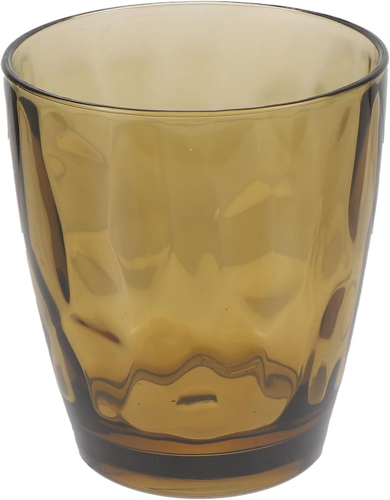 woobles Drinking Glasses Acrylic Cups Unbreakable Glasses 420ml Acrylic Tumbler Cups Reusable and Unbreakable Children Drinking Cups Tumblers Brown Drinking Glasses Cup Brown - Image 1
