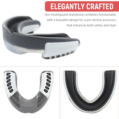 Proberos® Boxing Mouthguard, High-Density EVA Teeth Guard for Upper Teeth, Ergonomic Molded Mouthguard, Shock Absorption, Comfort Fit, Easy-to-Clean, One Size for Adults & Teens, Includes Storage Case - Image 4