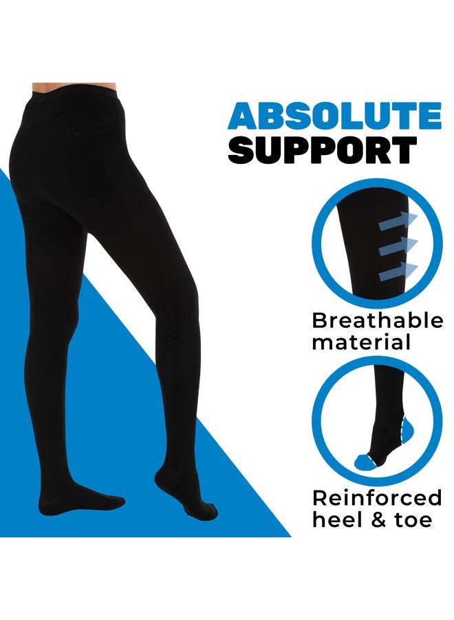 ABSOLUTE SUPPORT Opaque Graduated Compression Pantyhose, Hose Pantyhose - 20-30mmHg Graduated Medical Compression, Color Black, Size 2XL, SKU A204BL5 - Brand, Made in The USA - Image 5