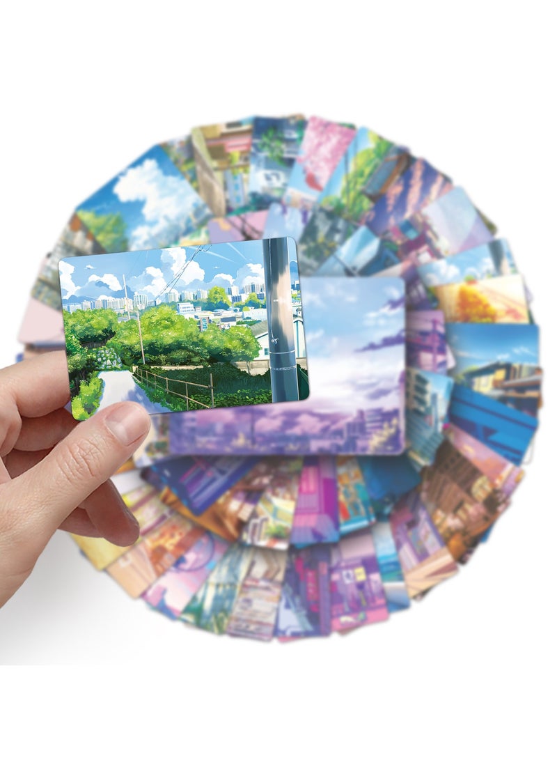 قوس قزح أورينبو 50 قطعة من ملصقات المناظر الطبيعية في الشوارع من الأنمي مصنوعة من الفينيل المقاوم للماء لألبومات الصور والكتب وزجاجات المياه وألواح التزلج والأمتعة والسيارات والغيتار والملصقات اليابانية لمناظر الشوارع - Image 4