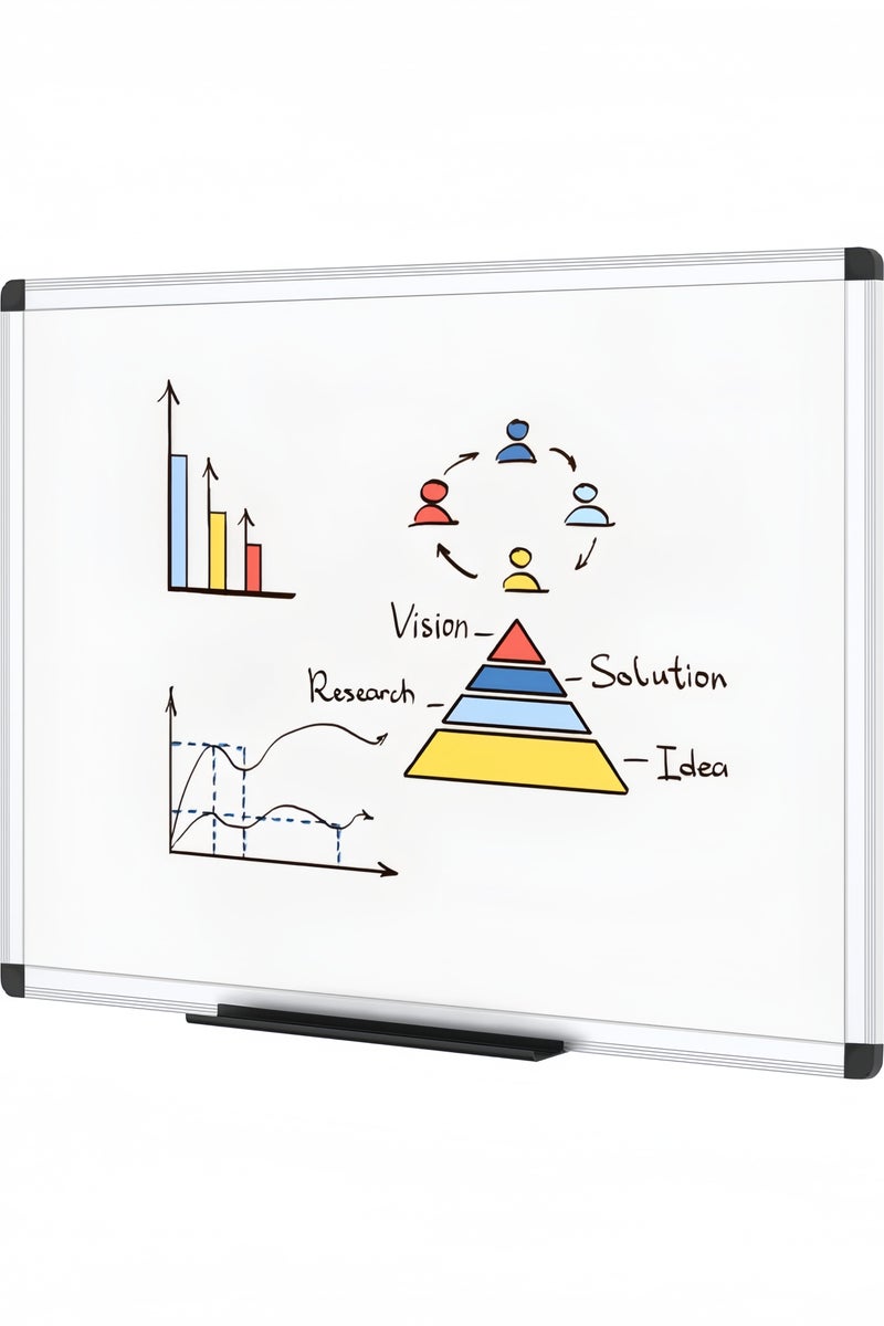 GGEROU Magnetic Dry Erase Whiteboard Wall Mounted White Board for Meeting, Planning, Displaying 45×60cm - Image 1