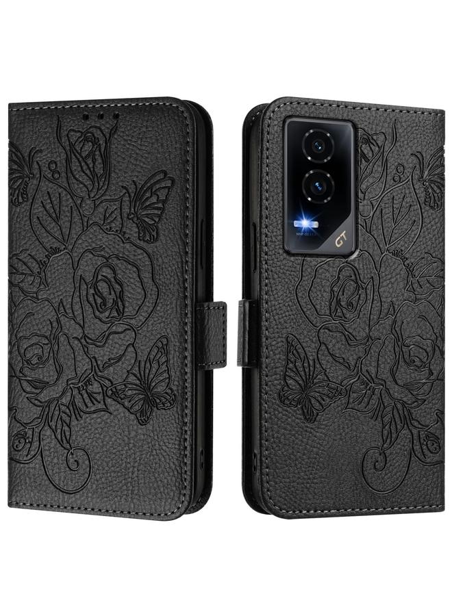 S-TOP Case For Honor GT Embossed Rose RFID Anti-theft Leather Phone Case - Image 2