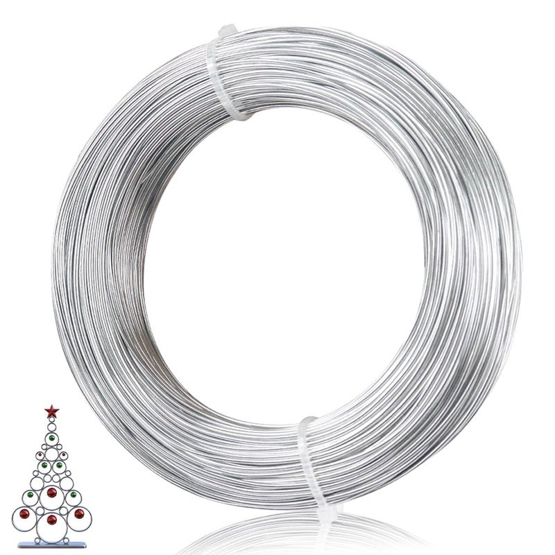 TKYZMS 18 Gauge Aluminum Craft Wire, 1mm 164ft, Silvery Bendable Metal Wire for Sculpting, Doll Armature, Flexible, Suitable for Various DIY Crafts, Jewelry Making - Image 1