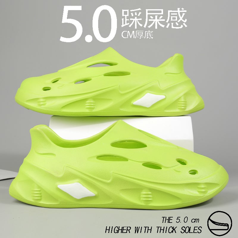 Hole Shoes Men'S Summer Outwear Sports Internet Celebrous Baotou Dual-Purpose Sandals Driving Slippers - Image 1