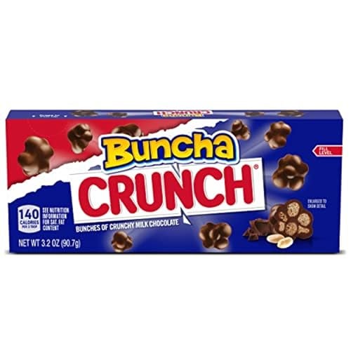 Crunch Buncha CRUNCH Candy, Pieces of Milk Chocolate with Crisped Rice, 12 Pack Movie Theater Concession Boxes, 3.7 oz Each - Image 1