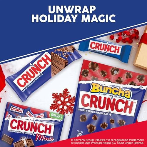Crunch Buncha CRUNCH Candy, Pieces of Milk Chocolate with Crisped Rice, 12 Pack Movie Theater Concession Boxes, 3.7 oz Each - Image 2