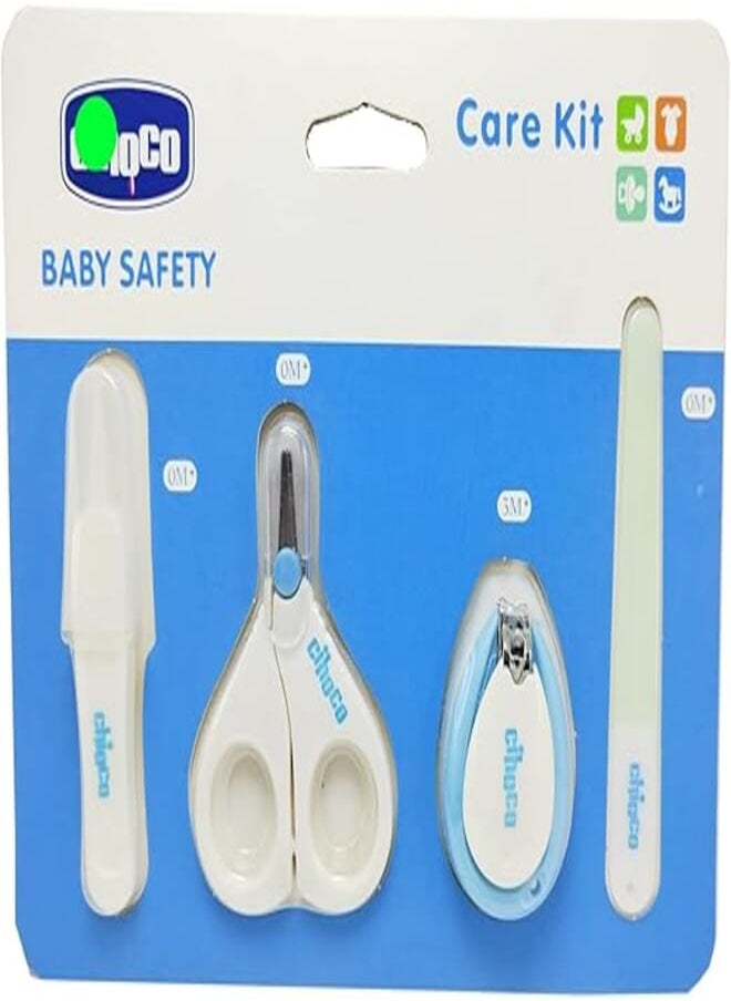 Generic Baby First Care Set 4 Pcs, Baby Nail Care Kit Newborn Baby Nail Scissors Nail Clipper Nail File with Baby Nose and Ear Cleaner, Blue -. by Rana Store 