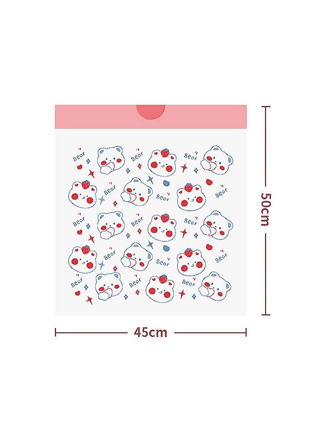 30 Pcs Cartoon Bear Drawstring Trash Bags, Durable Large Capacity Thickened Trash Bags, Multi Purpose Garbage Bag for Office Living Room Kitchen and Bathroom (Pink) - Image 2