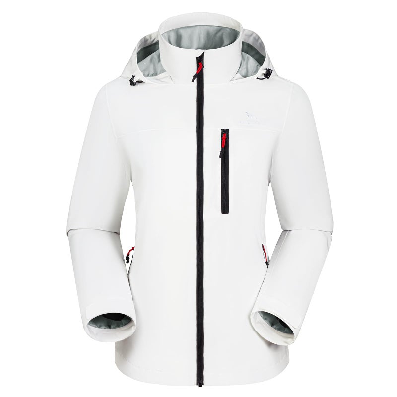 CAMEL CROWN Women's Waterproof Shell Jacket Windbreaker Hooded Rain Coat for Outdoor Hiking Climbing Traveling - Image 1