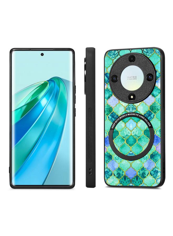 اس-توب جراب هاتف Honor X9A برسومات ملونة من الجلد مع غطاء خلفي مغناطيسي - Image 2