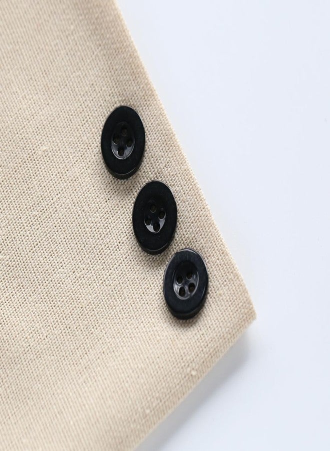GANSSIA 300pcs 1/2 Inch (12.5mm) Small Size Round 4 Holes Buttons Black Color Button for Sewing Clothing or DIY Crafts Projects Gift - Image 4