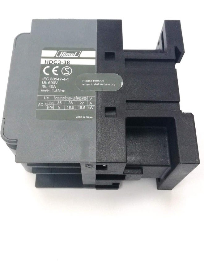 Himel Contactor HDC3 3Pole 38A 220/230V 50-60Hz - Himel - Image 2