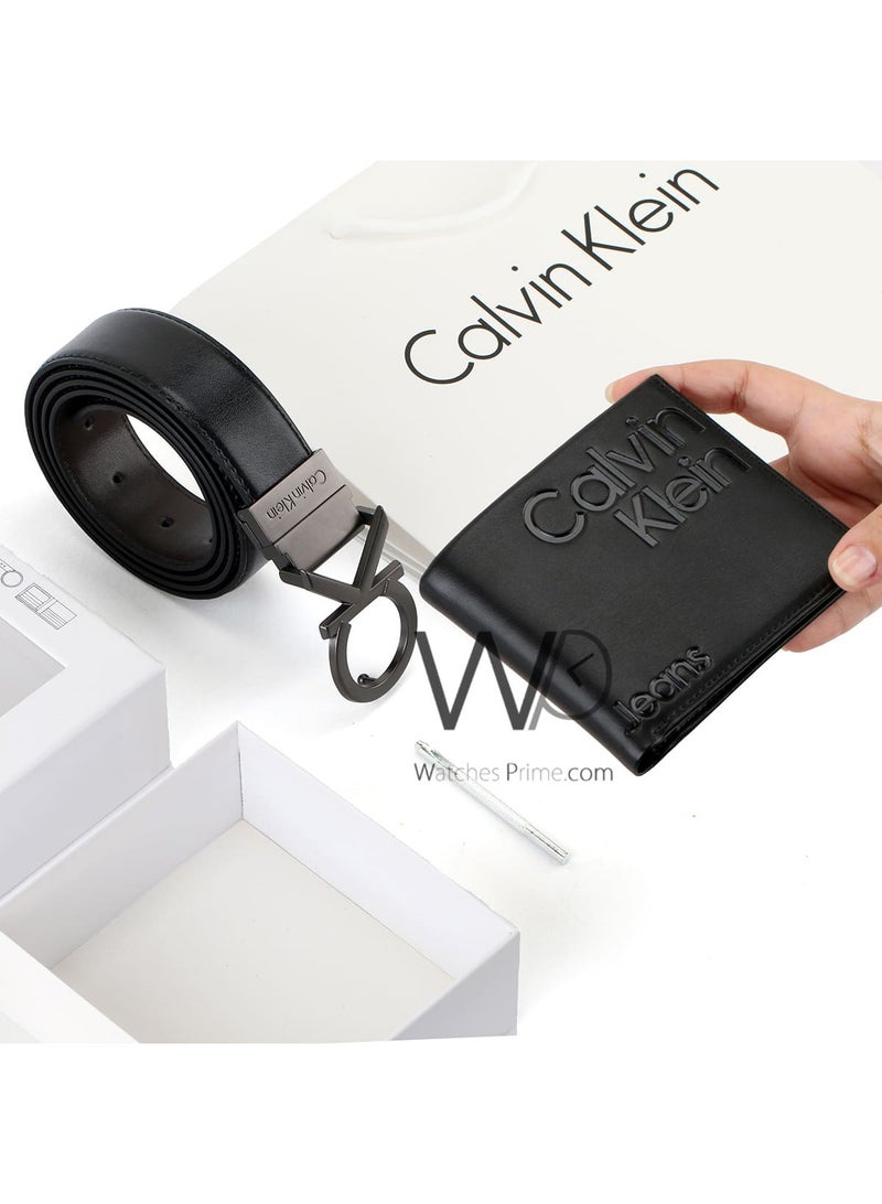 Calvin Klein Jeans Calvin Klein men's black wallet and belt set - Image 2
