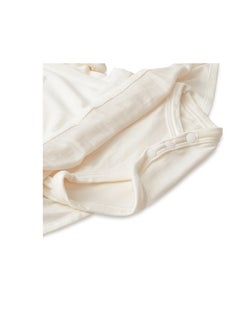 Anvi Baby Organic Bamboo Spandex Onesie Dress- White  - Image 3
