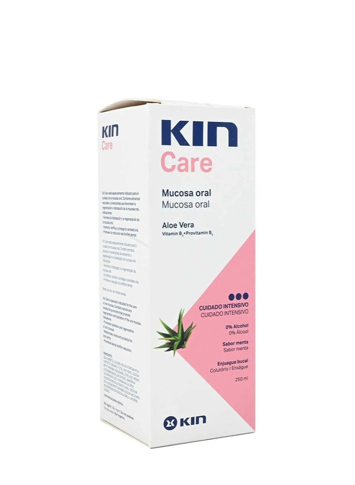KIN Mucosa Oral Mouthwash with Aloe Vera Provitamin B5 Vitamin B3 and Betaine Oral Cavity Protection 250ml