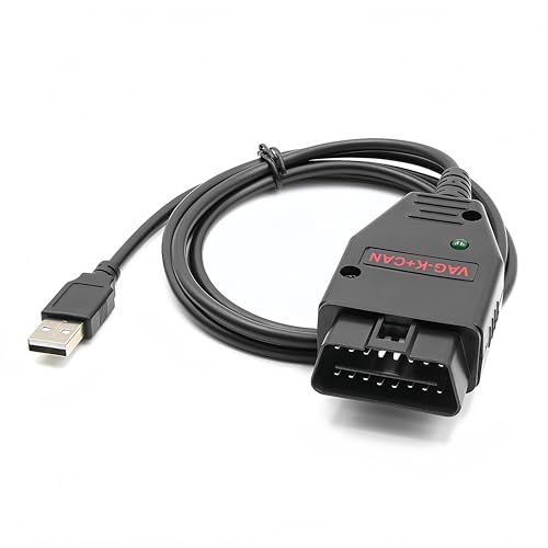 Washinglee V14 Diagnostic Cable for VW Audi Skoda SEAT and Nissan KCAN OBD2 Code Reader Cable Compatible for VAG KCAN Commander 14 DriverAPP Must Be Installed - Image 1