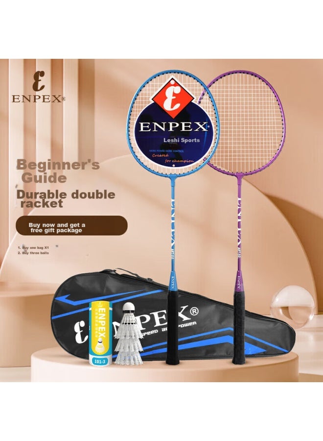 Enpex Badminton Racket Set, Durable For Students And Adults, Art-50, With 101-3 Shuttles - Image 1