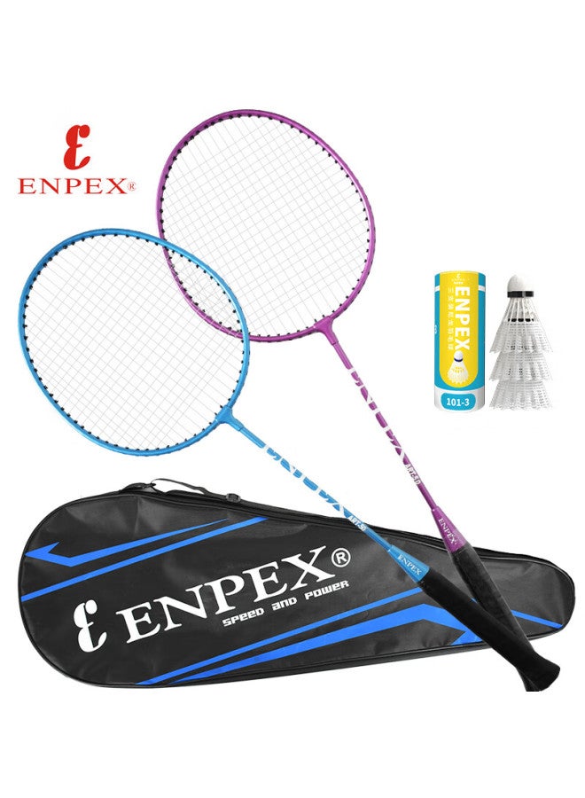 Enpex Badminton Racket Set, Durable For Students And Adults, Art-50, With 101-3 Shuttles - Image 2
