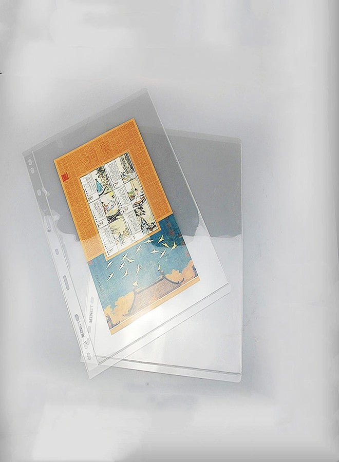 MUDOR Clear Stamp Pages for Stamp Album Binder, 1 Pocket Page for Stamp Collectors, 10 Sheets with Single Side,Professional Pack (1 pocket) - Image 1
