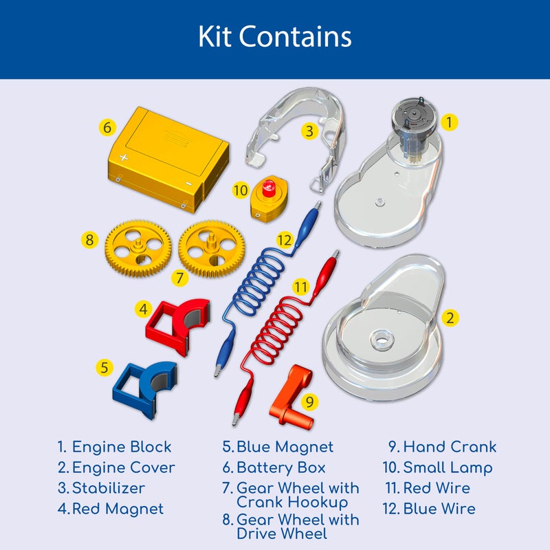 Thames & Kosmos Motors & Generators Science Kit | 25 Guided STEM Experiment Lessons | 48 Page Color Student Guide | Grades 3-6 | Ages 8+ | Play & Learn | Parents' Choice Silver Award Winner - Image 3