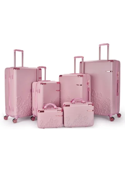LIMRA A travel bag set consisting of 6 luggage bags Pink color, size 32"/28"/24"/20"/15"/12 inches