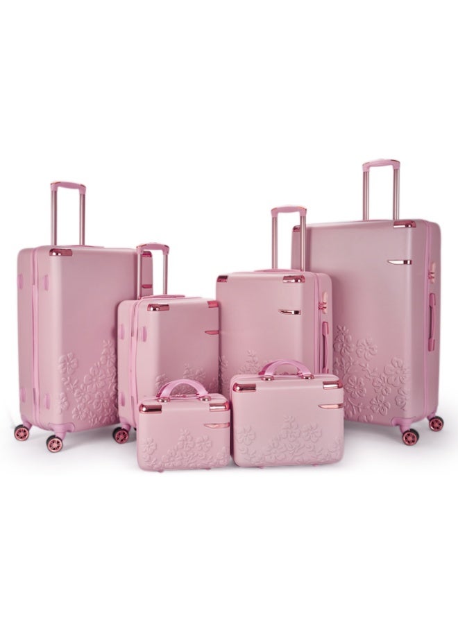 LIMRA A travel bag set consisting of 6 luggage bags Pink color, size 32"/28"/24"/20"/15"/12 inches - Image 1