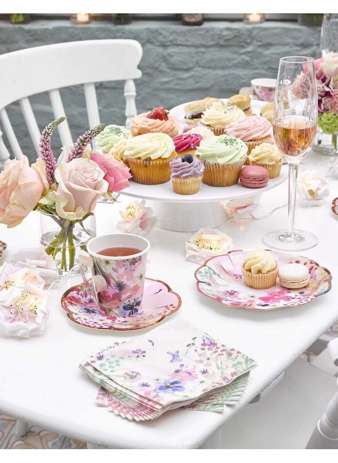 Talking Tables Talking Tables BG-CNAPKIN Blossom Tea Party Floral Napkins, Pack of 20, 25 x 25cm, 10" x 10", Pink  - Image 3