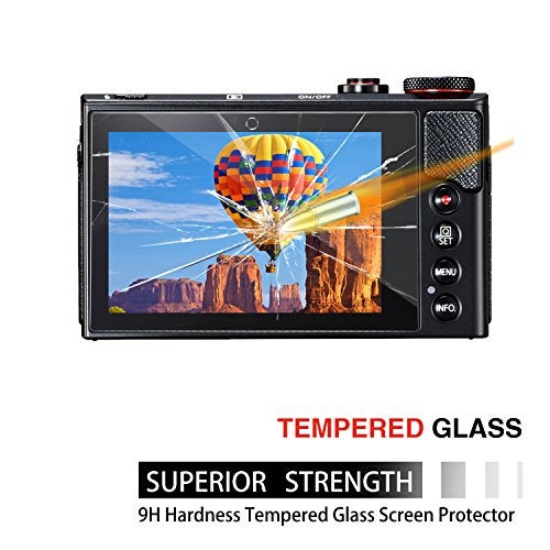 AKWOX (Pack of 3) Compatible Canon Eos M50 M6D M100 LCD Screen Protector, 9H Hardness 0.33mm Camera Tempered Glass Film for Canon EOS M100, EOS M6, M50, PowerShot G9 X Mark II, G7 X Mark II, G5 X, G9 - Image 3