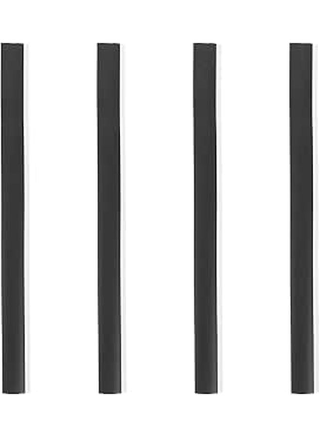 28cm Black Rubber Edge Replacement Strips 4pcs For Dustpan And Shovel Cleaning Repair - Image 1