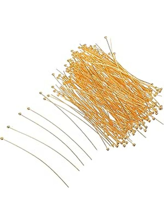200Pcs 50mm Round Copper Ball Head Pins Jewelry Making Supplies for Earrings Necklaces Bracelets - Image 1