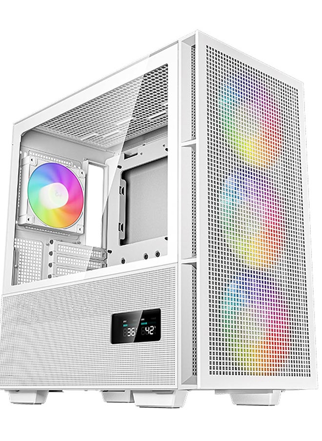 DEEPCOOL - CH560 Digital Mid-Tower Computer Case/Gaming Cabinet - White | Support Mini-ITX/Micro-ATX/ATX/E-ATX | Pre-Installed 3 x 140mm ARGB Front and 1 x 120mm ARGB Rear Fan- R-CH560-WHAPE4D-G-1 - Image 1