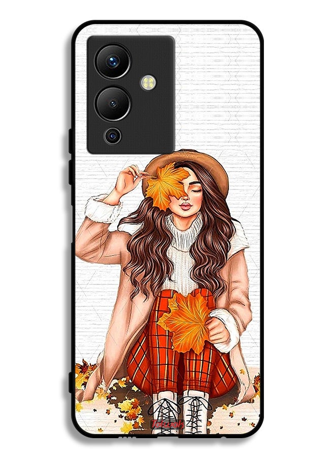 Tolwak غطاء واقي لهاتف Infinix Note 12 5G يحمل فن أوراق الخريف - Image 2