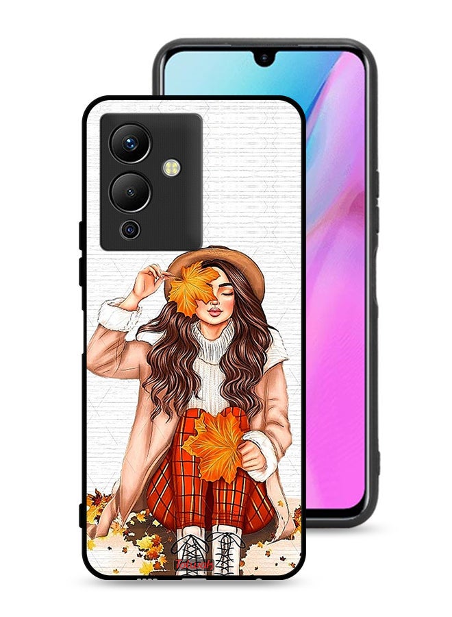 Tolwak غطاء واقي لهاتف Infinix Note 12 5G يحمل فن أوراق الخريف - Image 1