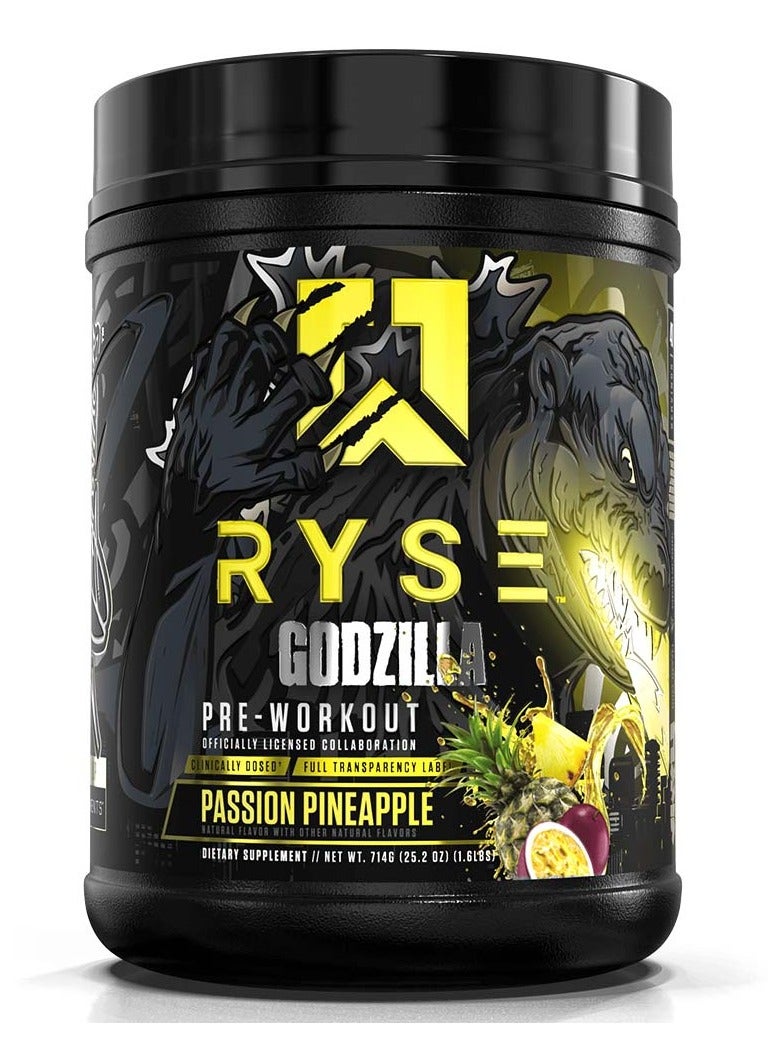 رايز مكمل ما قبل التمرين جودزيلا بنكهة أناناس الباشن، 40 حصة، 714 جرام - Image 1