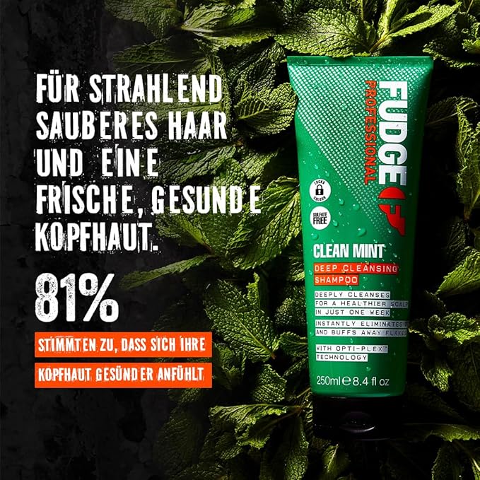 Fudge Clean Mint Shampoo Deep Cleansing Clarifying Shampoo Scalp Care 5x Stronger Hair 250 ml - Image 3